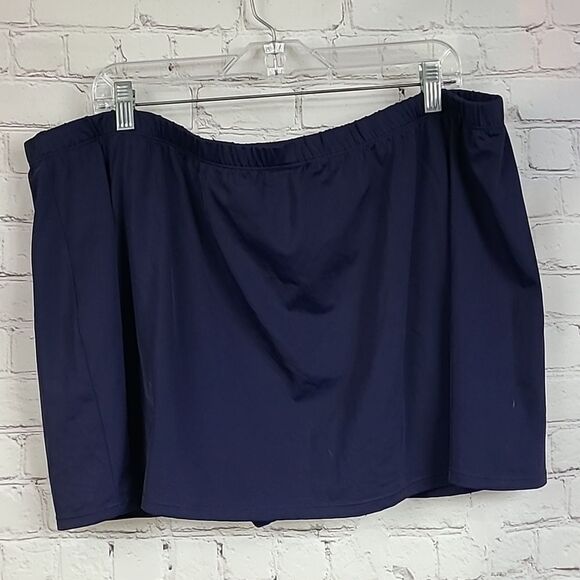 AVENUE Plus Size Basic Swim Skirt Navy Blue Modest Swimsuit Bottom 22W High rise - Picture 6 of 7